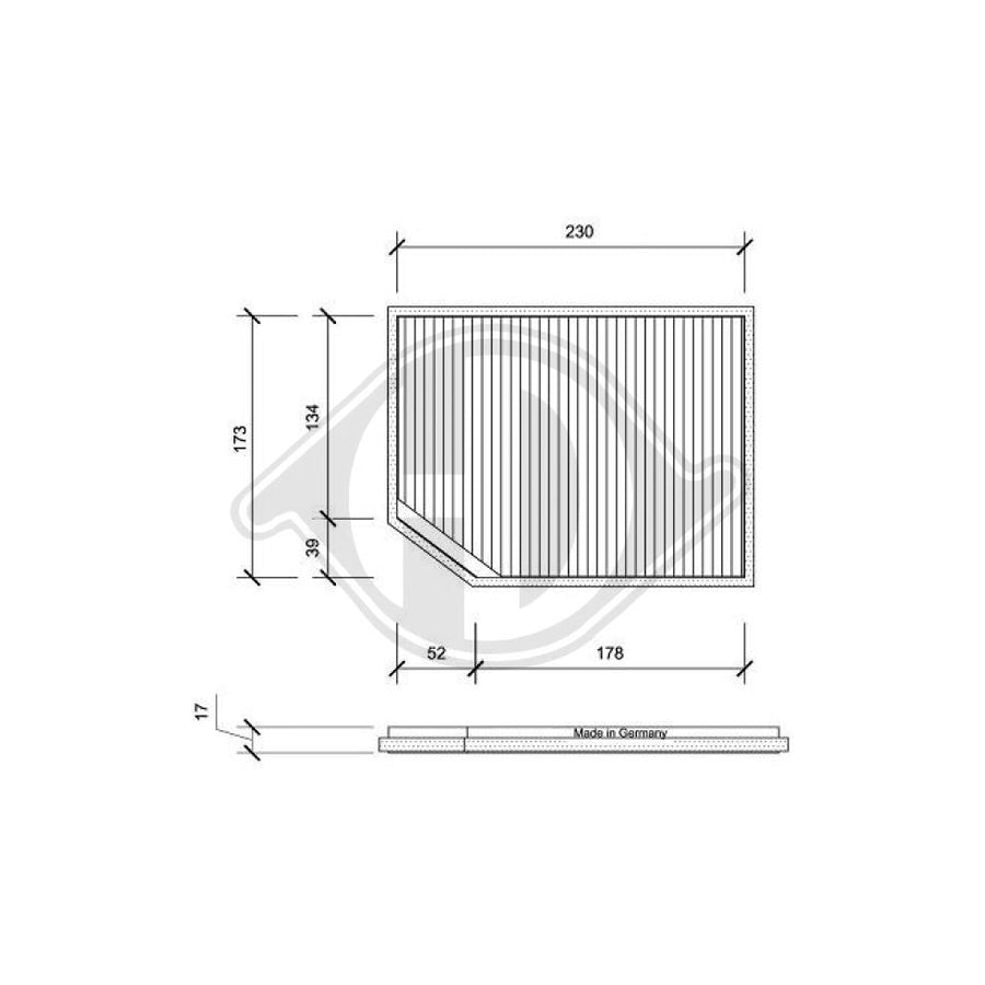 DIEDERICHS DCI0022 Pollen Filter For Renault Laguna