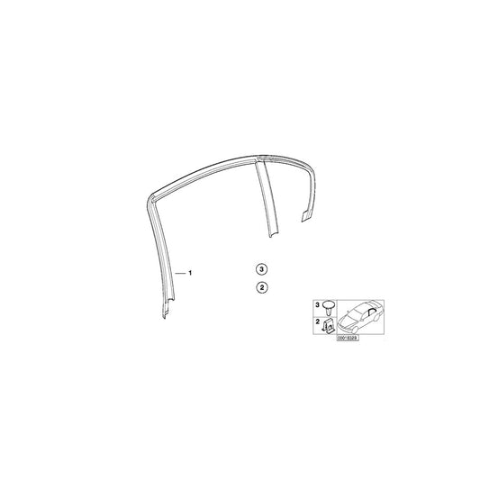 Genuine BMW 51348212523 E46 Cover, Window Frame With Speaker, Left (Inc. 320d, 325i & 318d) | ML Performance UK Car Parts