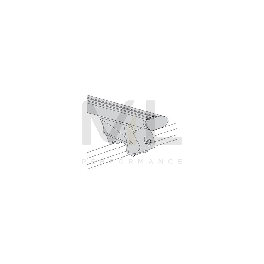 ATERA SIGNO, RTD 048537 Roof bars for open roof rails, 137 cm, 100 kg, Aluminium