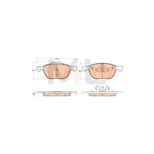 TRW Gdb2043 Brake Pad Set Not Prepared For Wear Indicator | ML Performance Car Parts