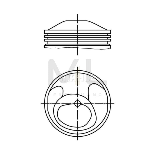 MAHLE ORIGINAL 503 58 00 Piston for PORSCHE 911 90,0 mm, without cooling duct | ML Performance Car Parts
