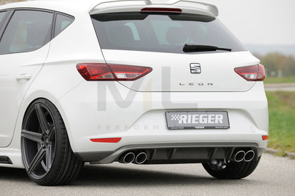 Rieger 00099248 SEAT 5F Leon Rear Diffuser 2 | ML Performance UK Car Parts