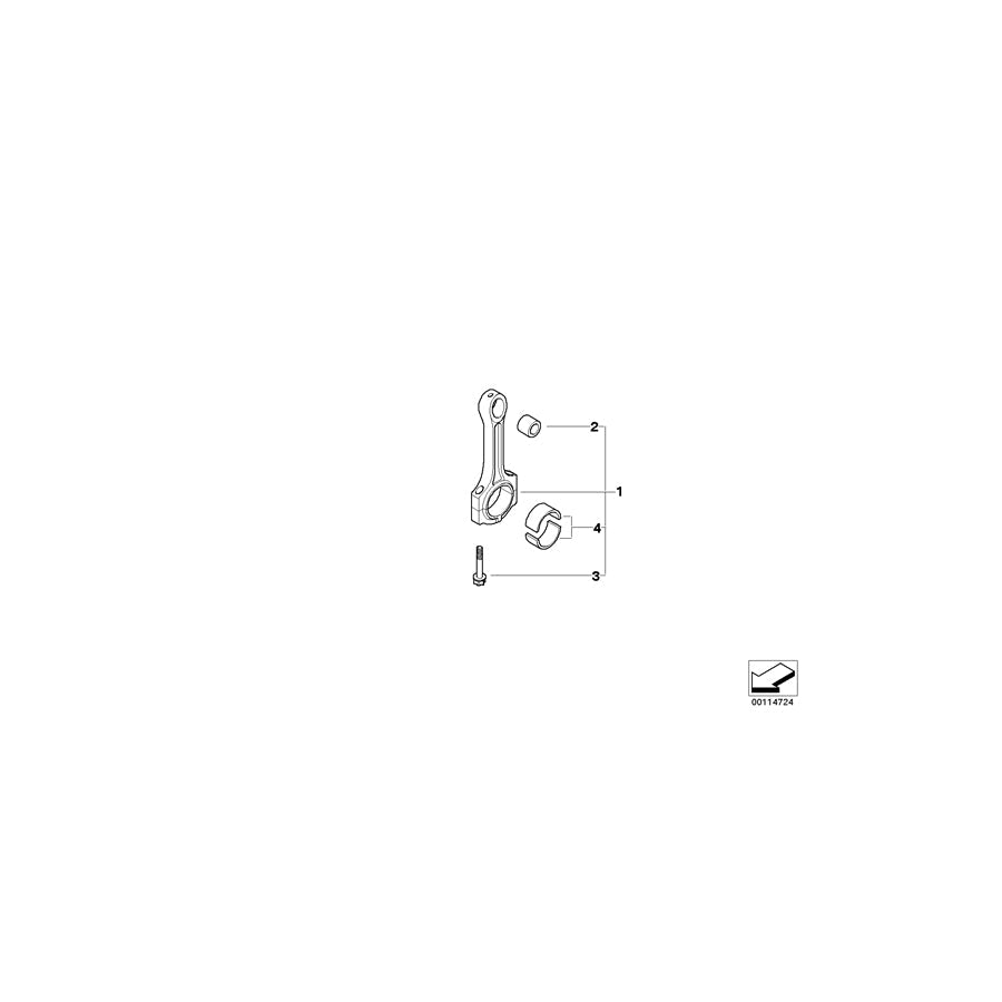 Genuine BMW 11247794928 R50 Connecting Rod With Bearing Shells (Inc. One D) | ML Performance US Car Parts