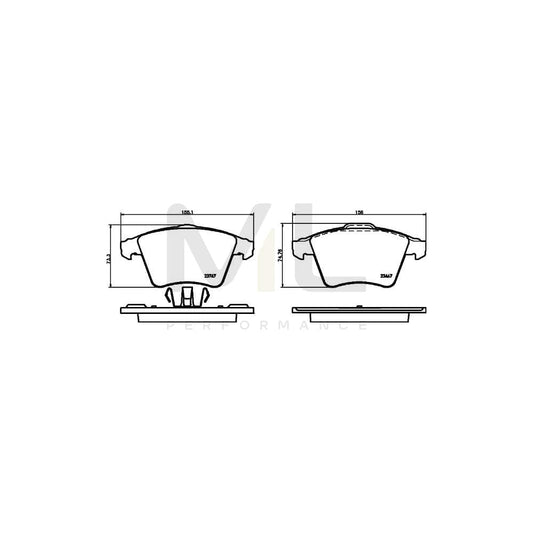 Hella 8DB 355 013-821 Brake Pad Set Not Prepared For Wear Indicator