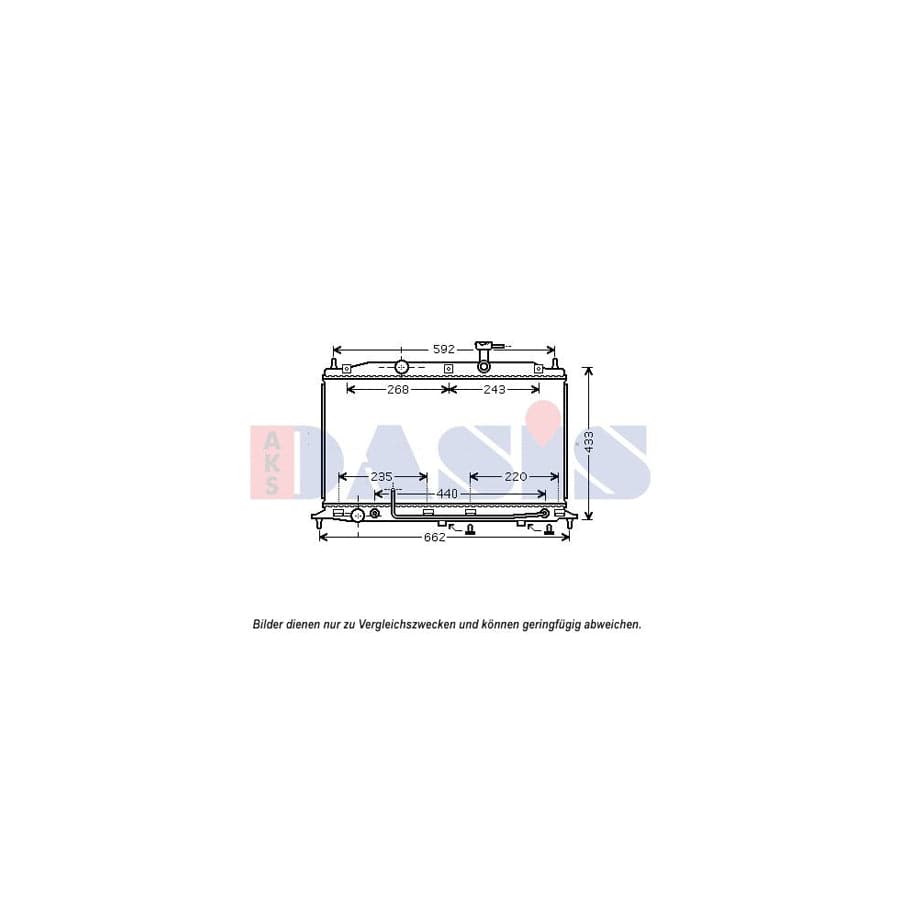 AKS Dasis 560086N Engine Radiator for Hyundai Accent