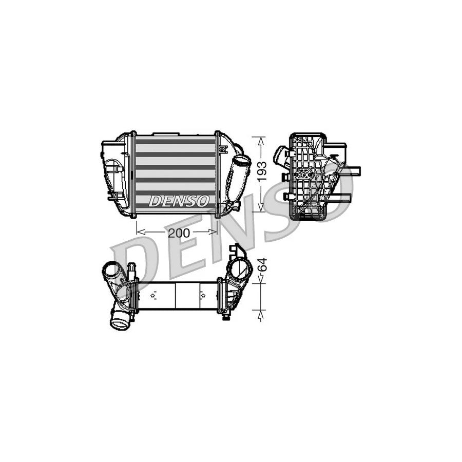 DENSO DIT02005 Intercooler for Audi A4