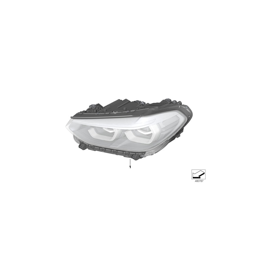 Genuine BMW 63117466122 G02 G01 Headlight, Led, Ahl, Right US (Inc. X4 M40iX, X4 M & X3 M40iX) | ML Performance US Car Parts