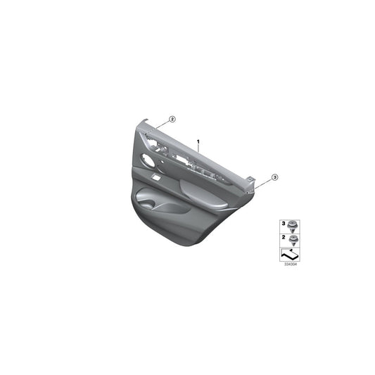 Genuine BMW 51427484693 F16 Door Lining Leather Rear Left TERRA/BRAUN (Inc. X6) | ML Performance US Car Parts