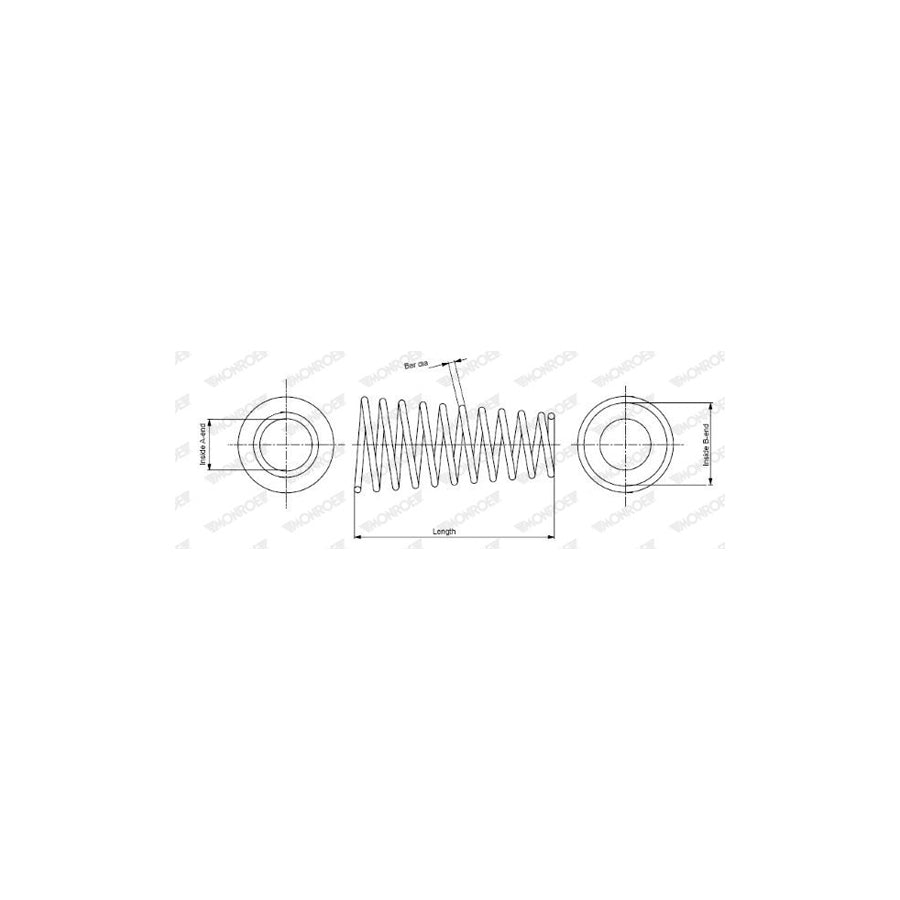 Monroe Sp2607 Coil Spring for Mazda 323S VI Saloon (Bj)