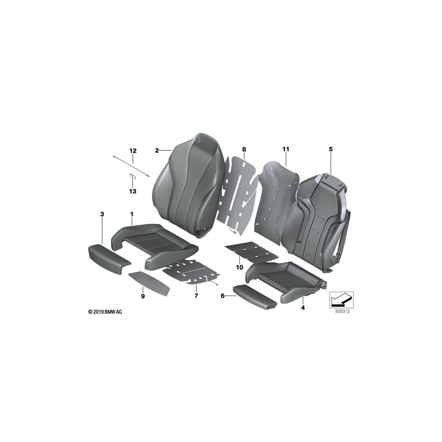 Genuine BMW 52108094818 G15 F92 Foam Pad, Backrest, Climate, Right (Inc. 840dX, M850iX & 840i) | ML Performance US
