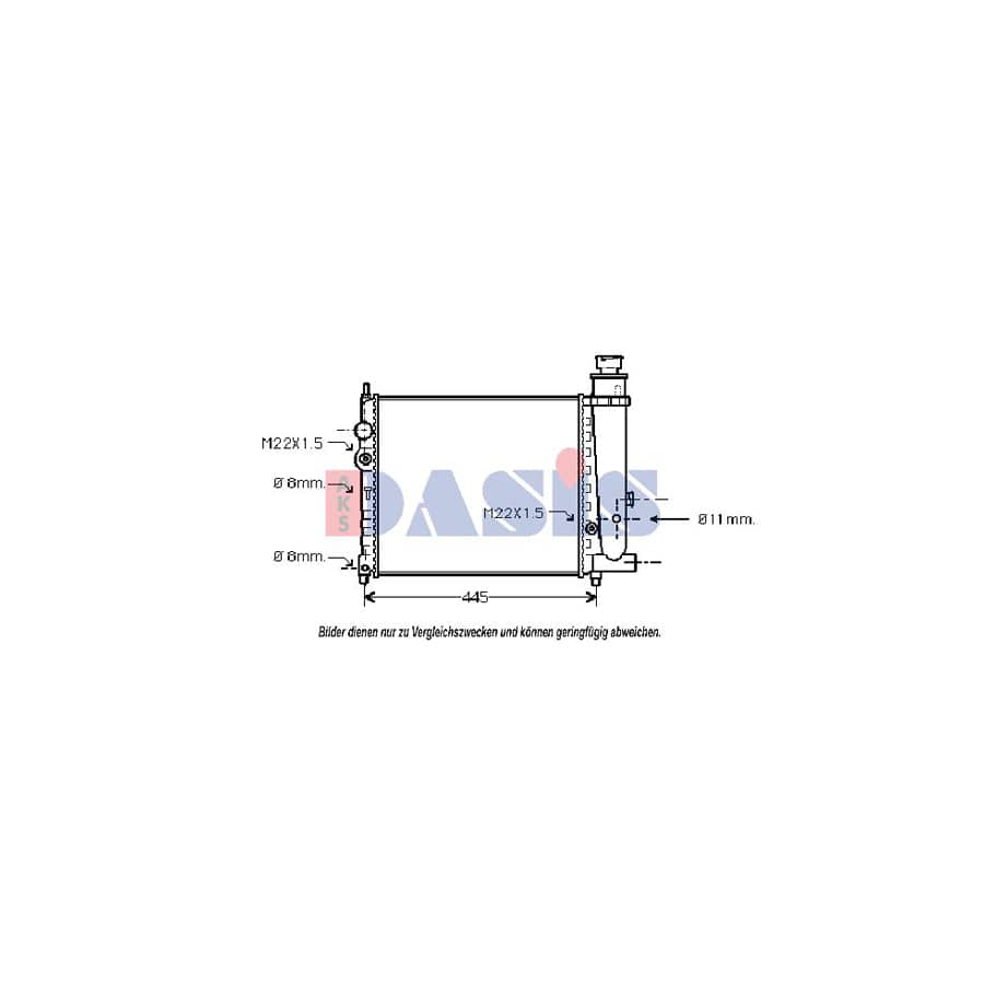 AKS Dasis 161170N Engine Radiator for Peugeot 309