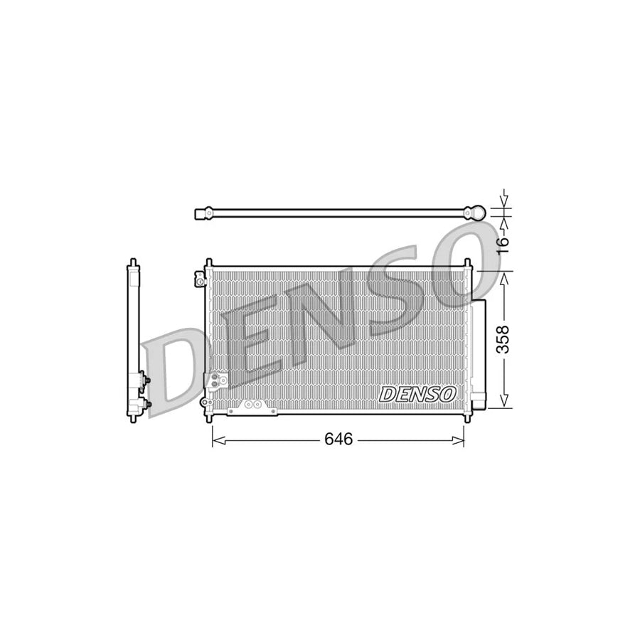 DENSO DCN40009 Air Conditioning Condenser for Honda Accord
