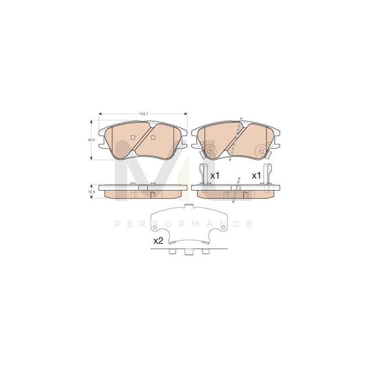 TRW Cotec Gdb3377 Brake Pad Set For Hyundai Amica / Atoz (Mx) With Acoustic Wear Warning, With Accessories | ML Performance Car Parts