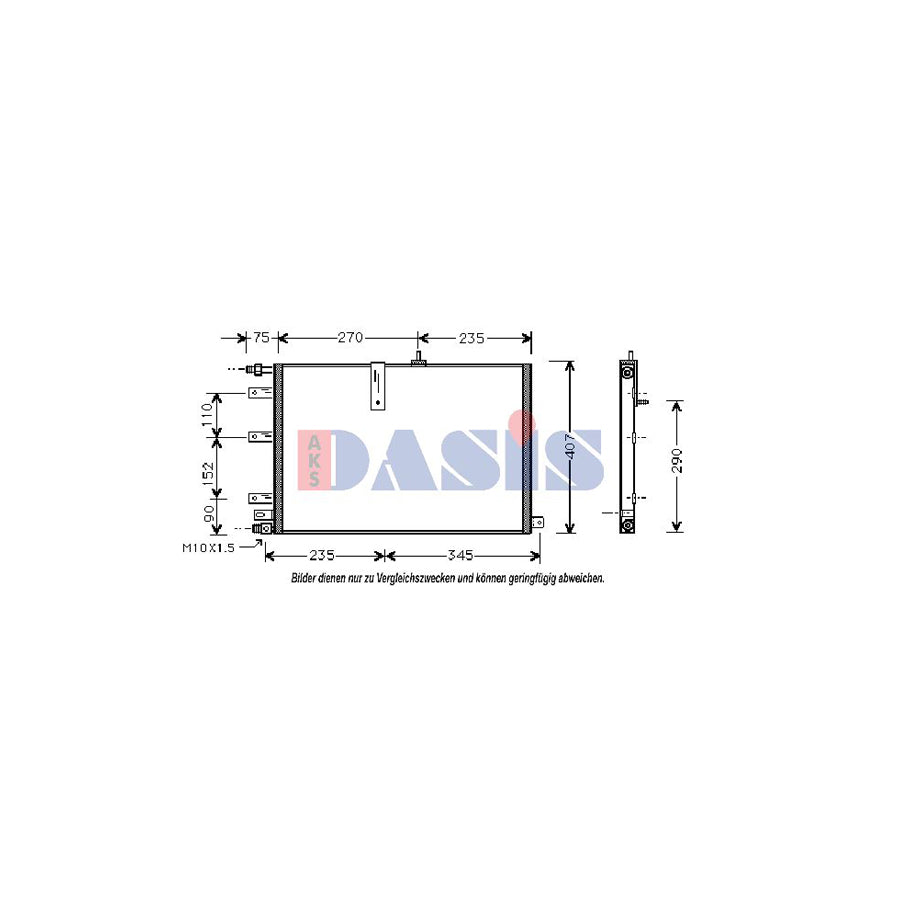 AKS Dasis 192070N Air Conditioning Condenser for Saab 9000
