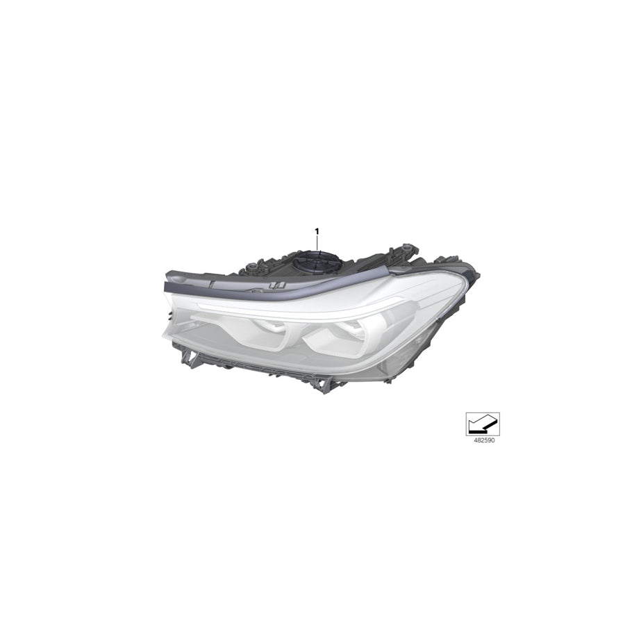 Genuine BMW 63117461882 G32 Headlight, Led, Ahl, Right (Inc. 640iX) | ML Performance US Car Parts