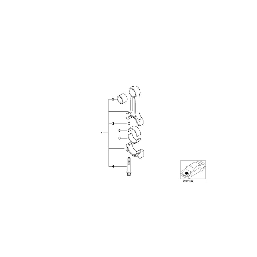 Genuine BMW 11247805254 E60 E46 E53 Set Connecting Rod (Inc. 530d, X3 3.0d & 330d) | ML Performance US Car Parts