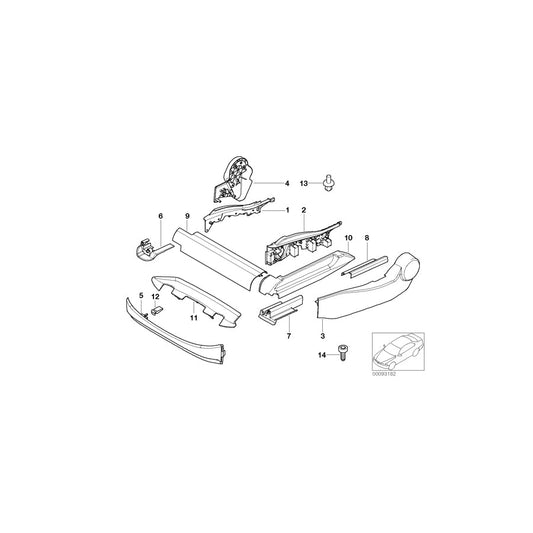 Genuine BMW 52107015609 E66 E67 E65 Cover, Front Interior Left NATURBRAUN (Inc. 760i, ALPINA B7 & 740Li) | ML Performance US Car Parts