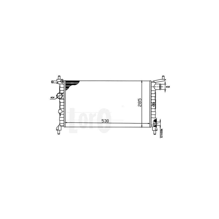 Abakus 0370170008 Engine Radiator For