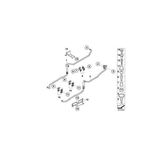 Genuine BMW 17117560992 E60 E61 Bracket, Oil Cooler Line (Inc. 535xi) | ML Performance US Car Parts