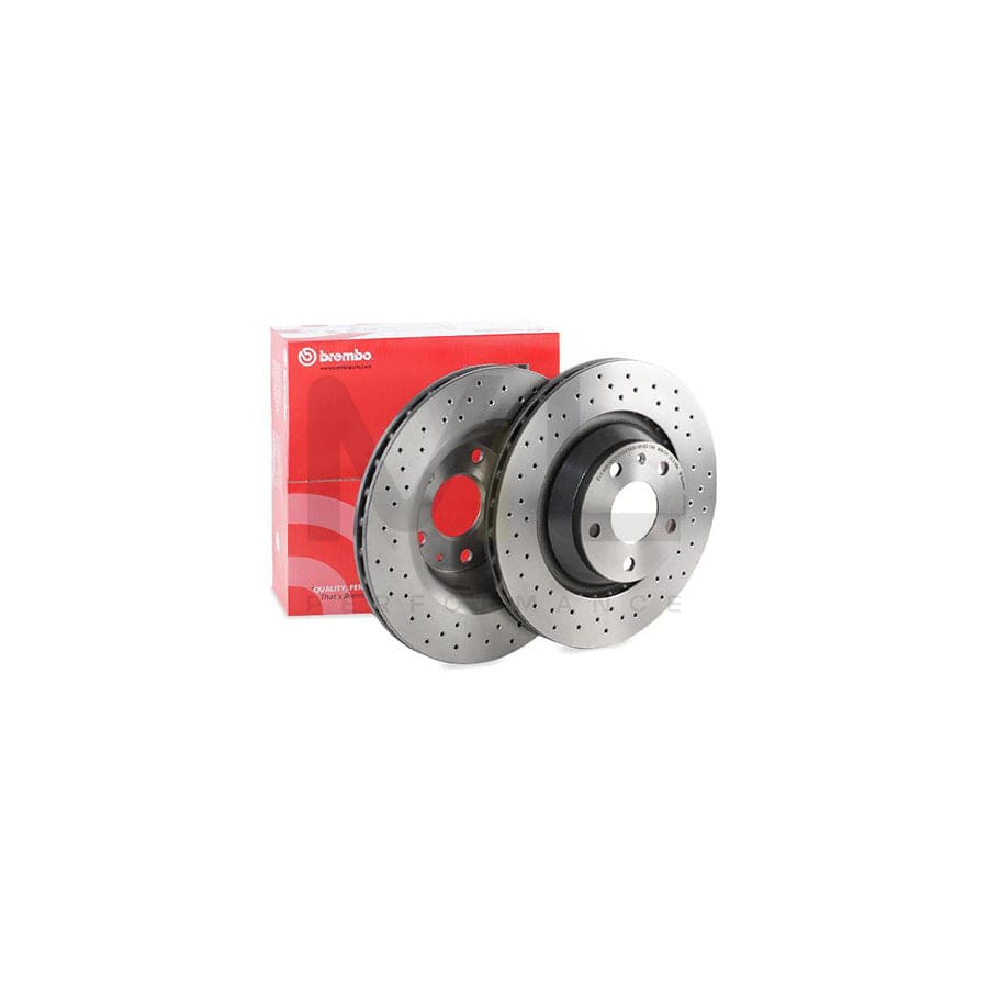 BREMBO XTRA LINE 09.9768.1X Brake Disc for AUDI TT Perforated / Vented, Coated, with bolts/screws | ML Performance Car Parts
