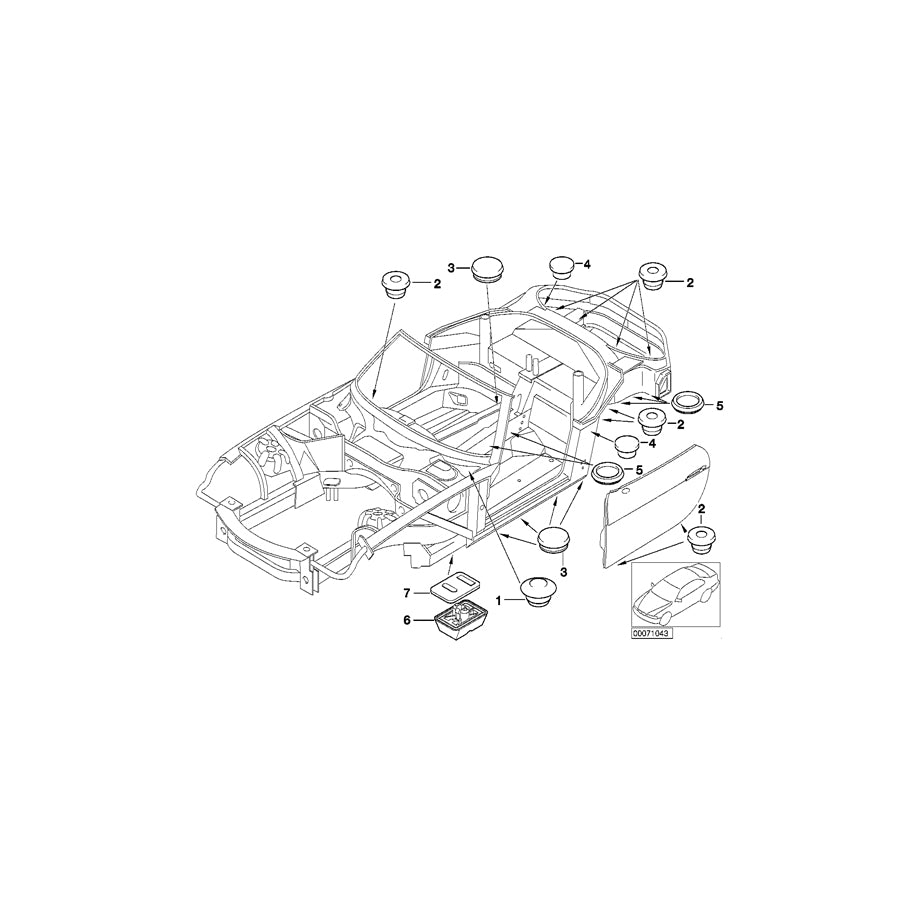 Genuine BMW 51717015010 E52 Sealing (Inc. Alpina V8) | ML Performance UK Car Parts