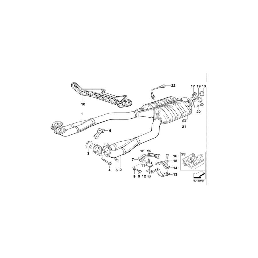 Genuine BMW 11781741092 E31 Oxygen Sensor L=570MM (Inc.  & 840i) | ML Performance US Car Parts