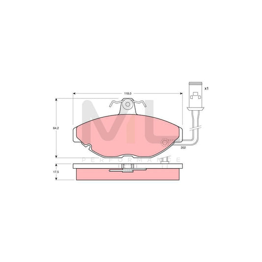 TRW Gdb428 Brake Pad Set Incl. Wear Warning Contact, With Brake Caliper Screws, With Accessories | ML Performance Car Parts