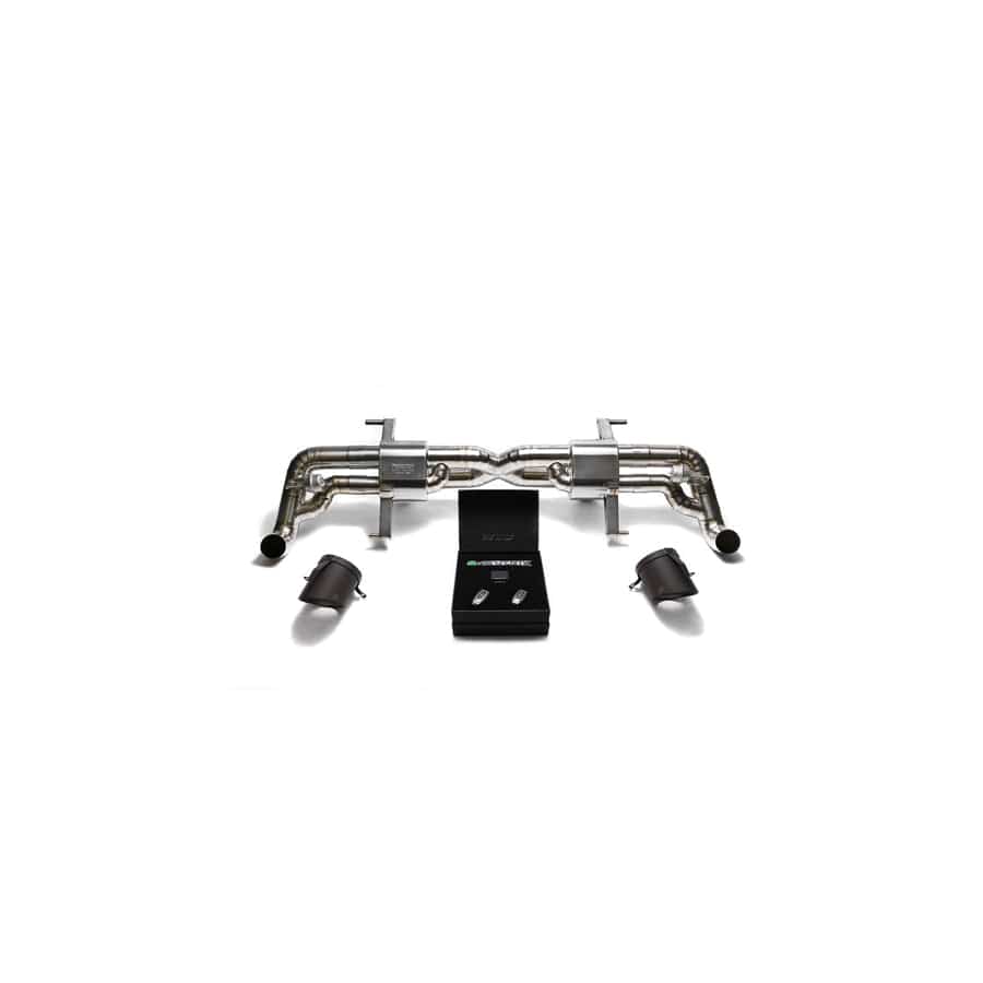 Armytrix AUR82-DT16M Titanium Valvetronic Exhaust System Audi R8 V8 4.2L FSI 2014-2015 with Dual Matte Black 5"