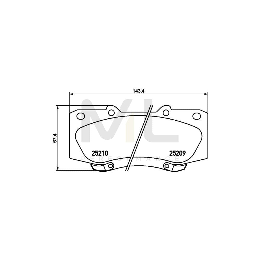 Hella 8DB 355 015-821 Brake Pad Set With Acoustic Wear Warning
