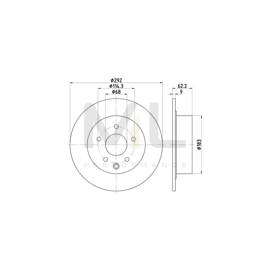 TEXTAR PRO 92167503 Brake Disc Solid, Coated, without wheel hub, without wheel studs | ML Performance Car Parts