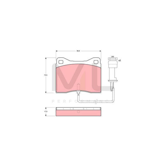 TRW Gdb802 Brake Pad Set For Ford Sierra Incl. Wear Warning Contact | ML Performance Car Parts
