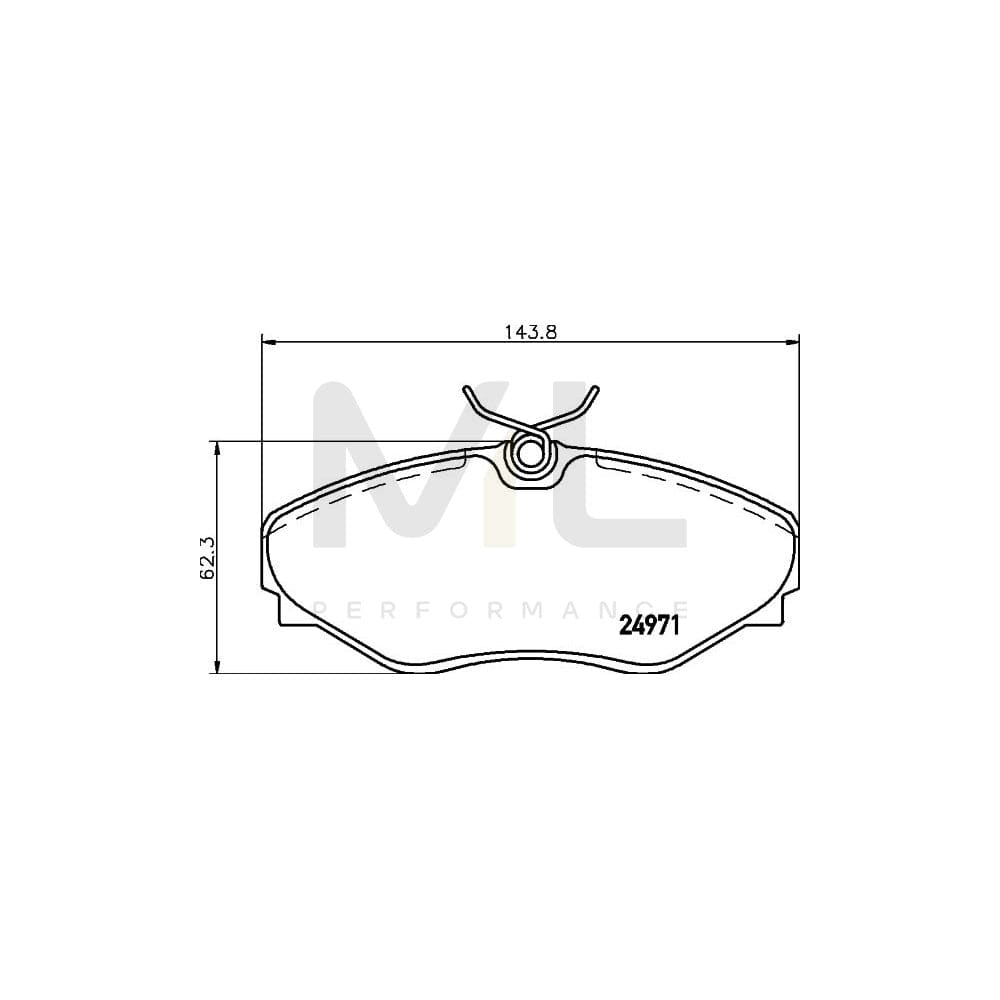 Hella 8DB 355 020-731 Brake Pad Set Not Prepared For Wear Indicator