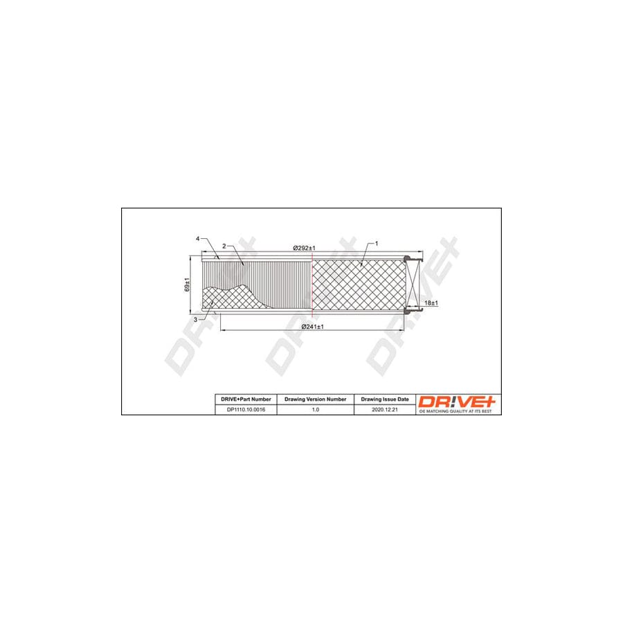 Dr!Ve+ Dp1110.10.0016 Air Filter