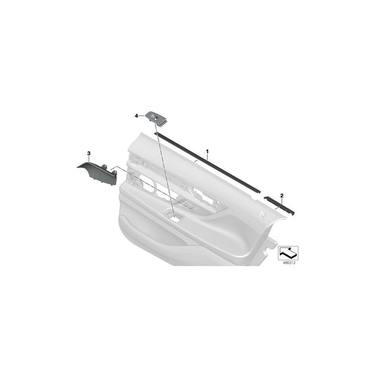 Genuine BMW 51427990867 G12 Cover For Handle Recess, Left FIONAROT (Inc. M760LiX, 730Ld & 750LiX 4.4) | ML Performance US Car Parts