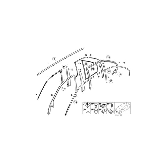 Genuine BMW 51328185269 E39 Covering Front Left SCHWARZ (Inc. 530d, 520i & 530i) | ML Performance UK Car Parts