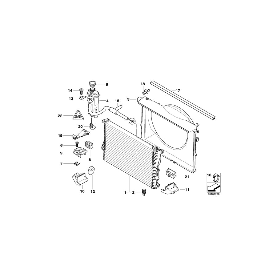 Genuine BMW 17111436381 E39 E38 Expansion Tank (Inc. 528i, 525i & 530i) | ML Performance US Car Parts