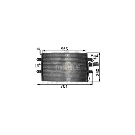 MAHLE ORIGINAL AC 256 000S Air conditioning condenser without dryer | ML Performance Car Parts
