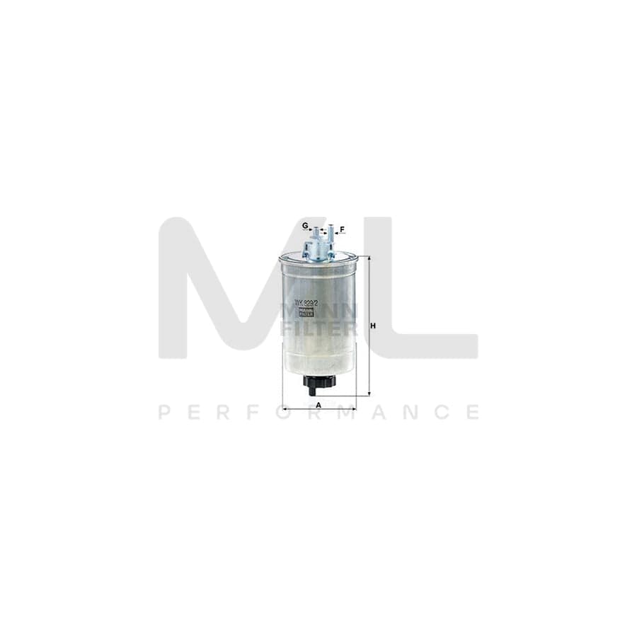 MANN-FILTER WK 829/2 Fuel filter In-Line Filter