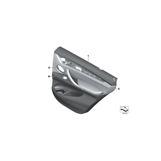 Genuine BMW 51427990370 F16 Door Lining Leather Rear Right INDIVIDUAL (Inc. X6) | ML Performance US Car Parts