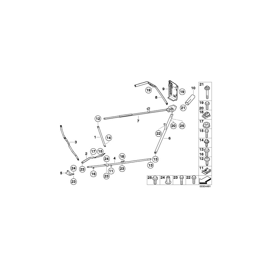 Genuine BMW 51717185140 E88 V-Brace, Front Subframe, Right (Inc. 118d, 135i & 125i) | ML Performance US Car Parts