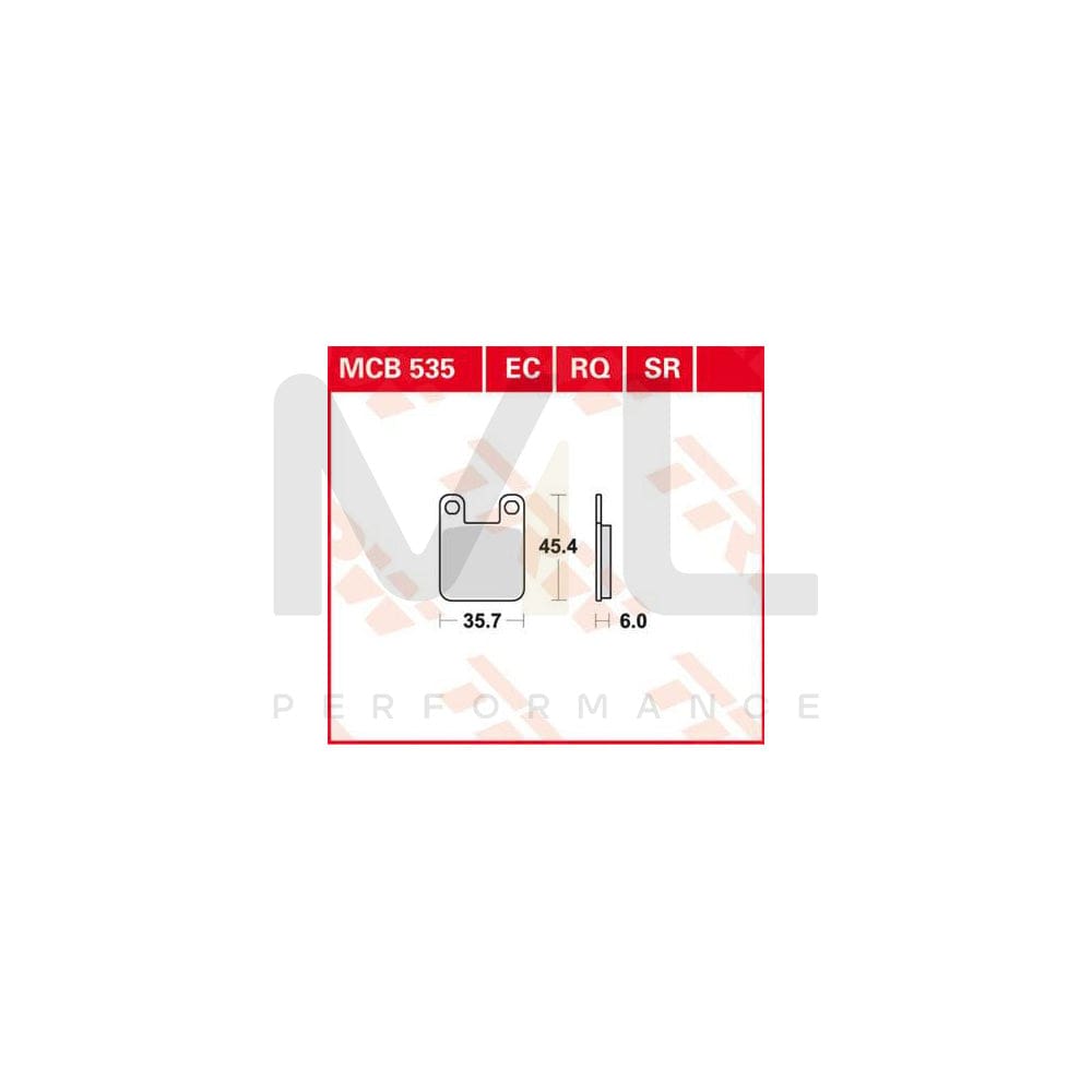 TRW Sinter Sportive Scooter Mcb535Sr Brake Pad Set | ML Performance Car Parts