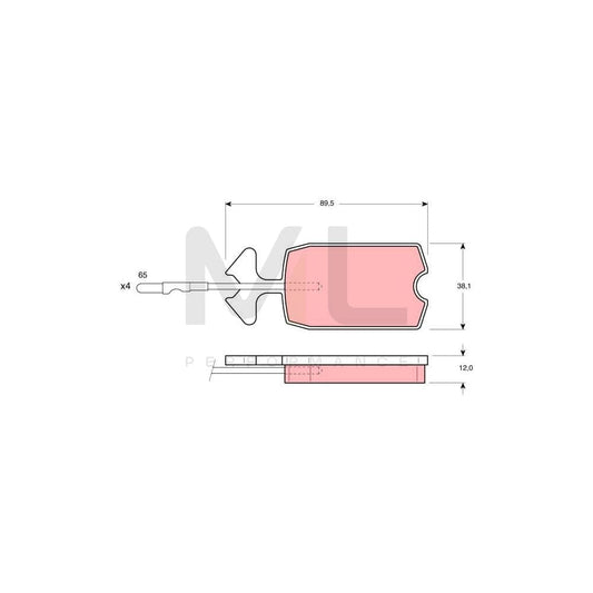TRW Gdb277 Brake Pad Set For Citroën Ami Incl. Wear Warning Contact | ML Performance Car Parts