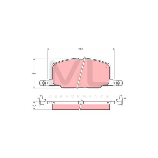 TRW Gdb798 Brake Pad Set With Acoustic Wear Warning, With Accessories | ML Performance Car Parts