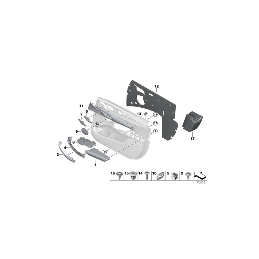 Genuine BMW 51418079192 M G02 Trim Cover, Pull Strap, Right TARTUFO (Inc. X3 18d, X3 M40iX & X3 30i) | ML Performance US Car Parts