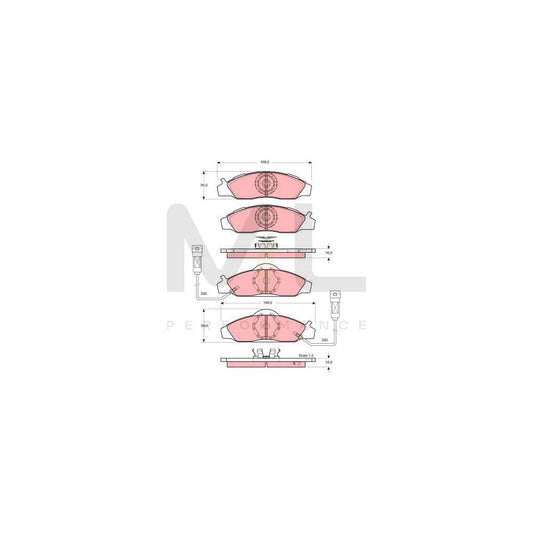TRW Gdb3134 Brake Pad Set Incl. Wear Warning Contact | ML Performance Car Parts