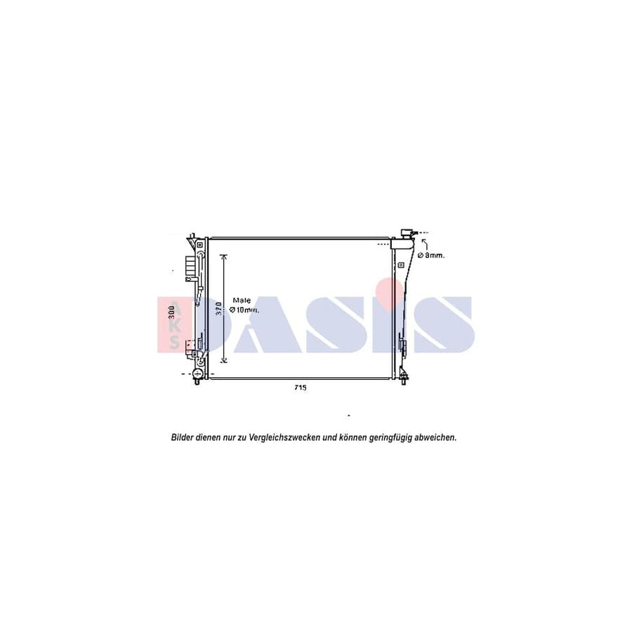 AKS Dasis 560084N Engine Radiator for Hyundai I40 Estate (Vf)