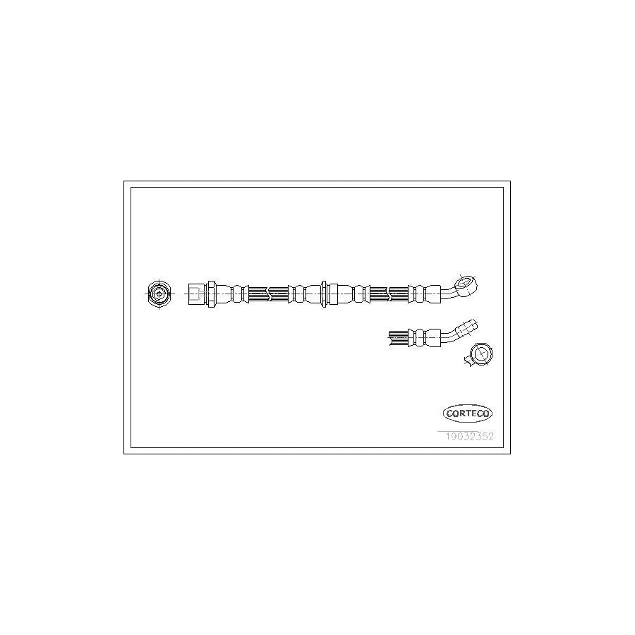 Corteco 19032352 Brake Hose for Subaru Impreza