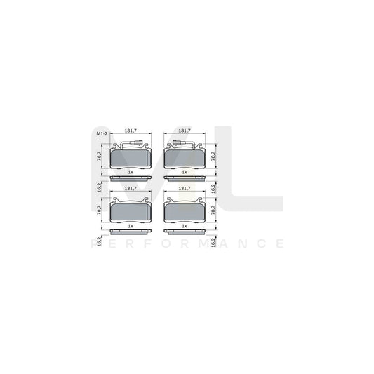 Bosch 0986424851 Brake Pad Set BP2396 | ML Performance Car Parts