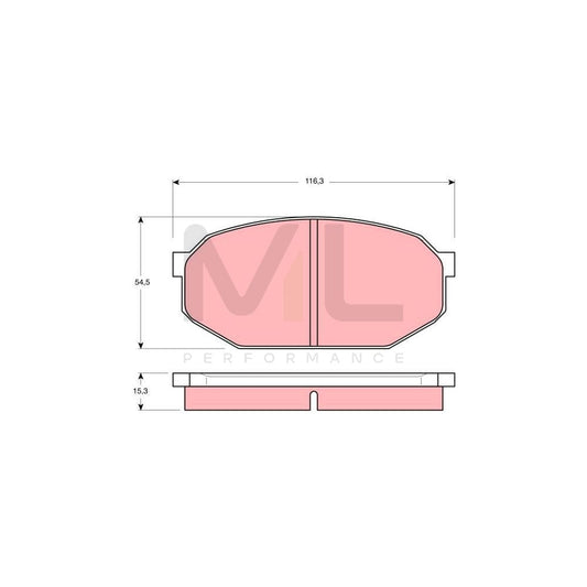 TRW Gdb203 Brake Pad Set Not Prepared For Wear Indicator | ML Performance Car Parts