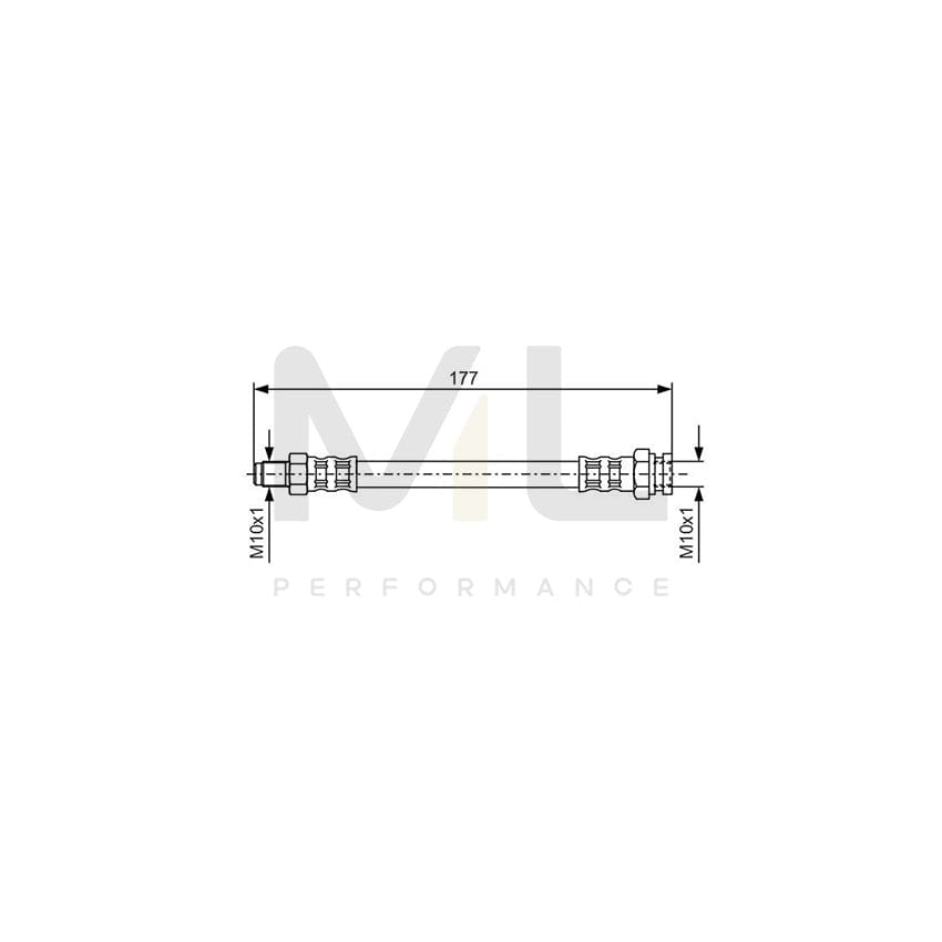 BOSCH 1 987 476 671 Brake Hose 155mm, M10x1 | ML Performance Car Parts